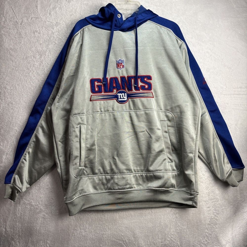 Vintage Giants NFL Reebok Gray And Blue Sweatshirt Size XL